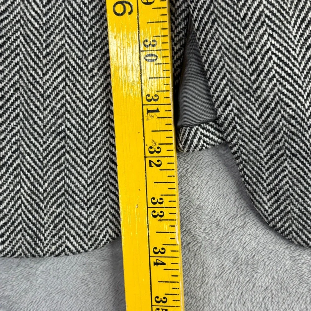 Joe Namath Signature Collection Blazer Mens 42L Gray Herringbone Sport Coat